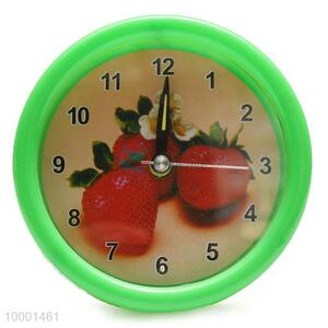 Round shape <em>alarm</em> <em>clock</em> with fruit background
