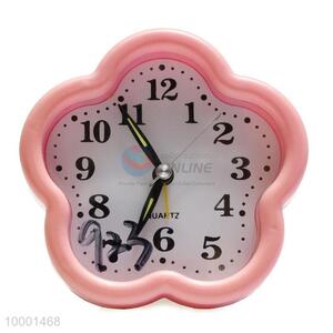 Pink flower shape <em>alarm</em> <em>clock</em>