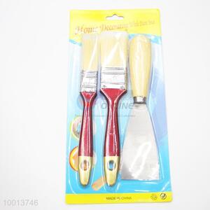 3pcs Hardware Tools Set of 2pcs <em>Paint</em> Brushes and A Putty Knife