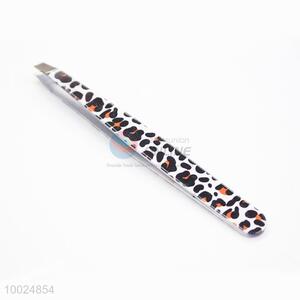 Leopard Print Stainless Steel Eyebrow Tweezers Set