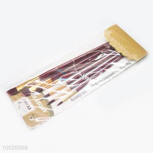 Round Head and <em>Knife</em> Shaped Head Paintbrushes Set of 6pcs