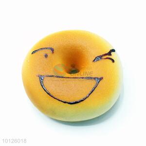 Cartoon design big smile face bread fridge magnet