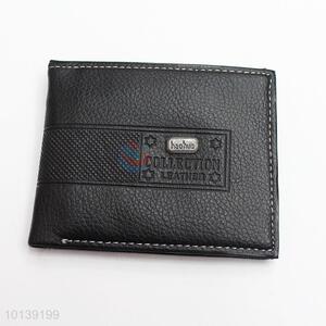High Quality Black Leather Portable Short Men <em>Wallet</em>
