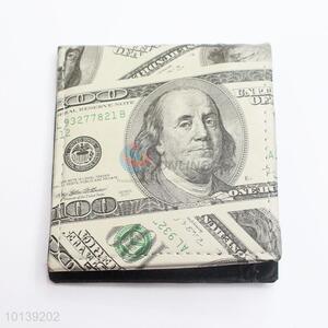 Dollar Patter Men Leather Short <em>Wallet</em> Fashion Purse