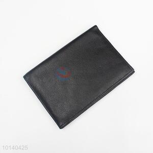 Simple Style Multifunctional PU Wallet, Black Foldable <em>Purse</em>