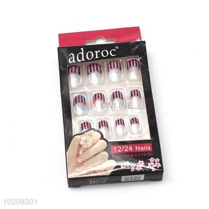 Beautiful Artificial Painted Design <em>Nail</em> Tips Full Cover <em>Fake</em> Nails