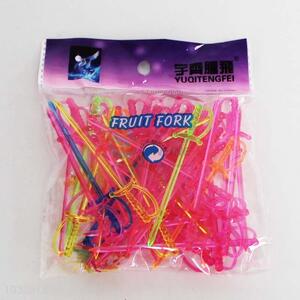 Cheap Price 50pcs Plastic Fruit Fork for Sale