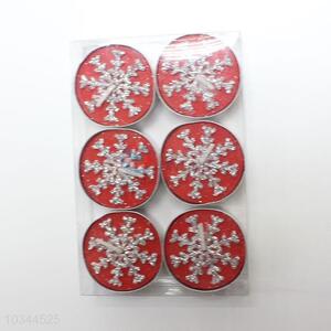 Creative design snow pattern tea candles