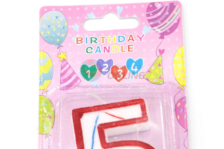 Ornamental Numeral Candles/Number 5 Birthday Candle for Sale
