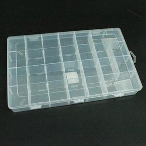 Excellent quality portable transparent multi-grid plastic tool box