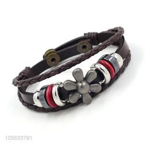 Hot selling handmade retro adjustable braided rope bracelet for men