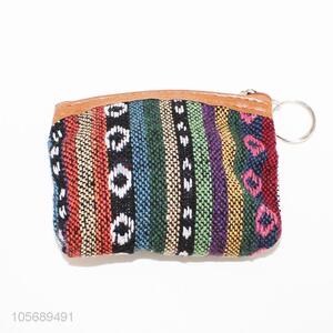 Hot selling retro geometric pattern women coin bag