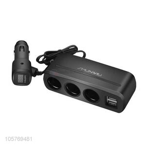Good quality 3 sockets 2 usb ports adapter <em>car</em> charger <em>cigarette</em> <em>lighter</em>