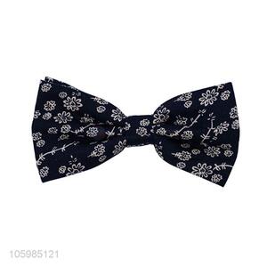 Wholesale custom flower printed cotton bow tie for men