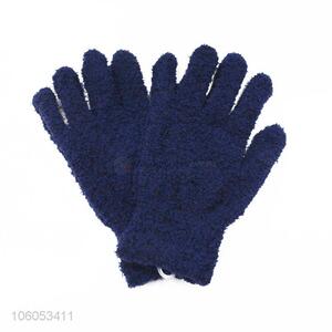 Top selling solid color microfiber knitted soft magic glove