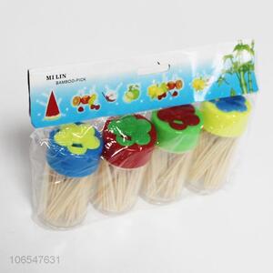 Good Sale 4 Bottles Bamboo Toothpicks