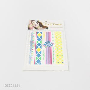 China manufacturer glow in the dark fluorescent tattoo sticker