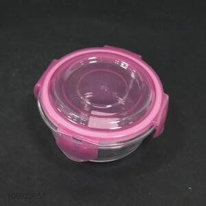 Hot sale round freshness preservation glass food storage box