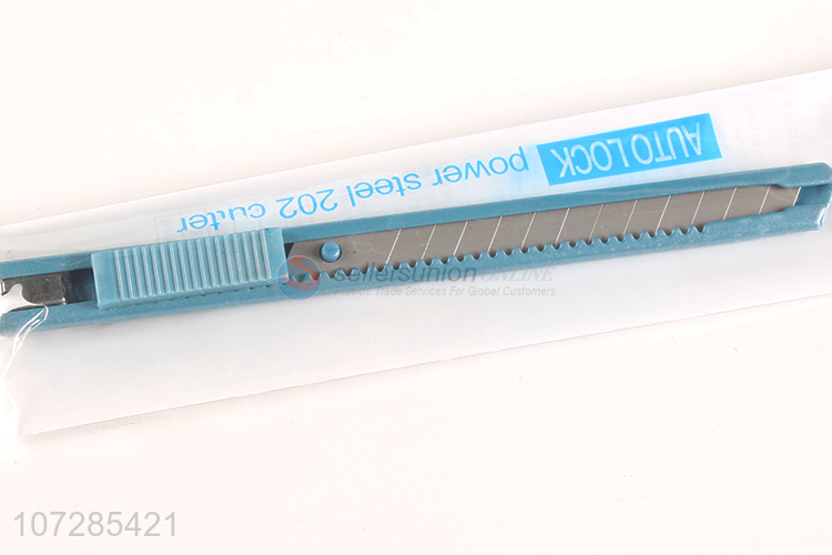 Factory wholesale useful school tools self-lock paper cutter knife