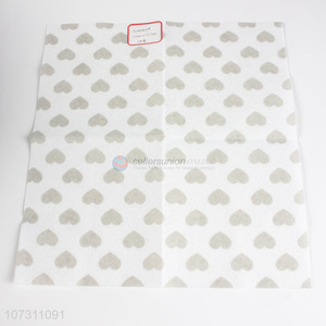 Wholesale Heart Pattern 10% Viscose Cleaning Cloth