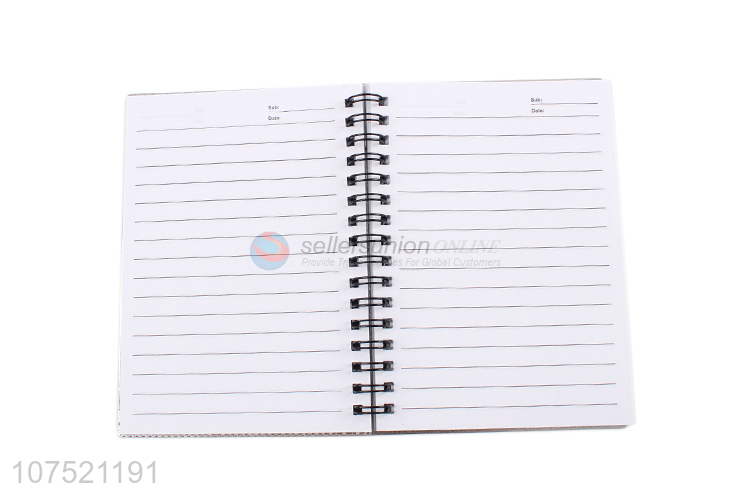 Wholesale hard cover a6 spiral notebook glitter student notebooks