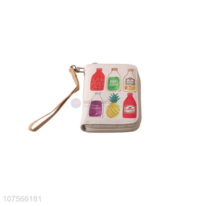 Promotional <em>women</em> pu leather <em>purse</em> ladies card holder wallet