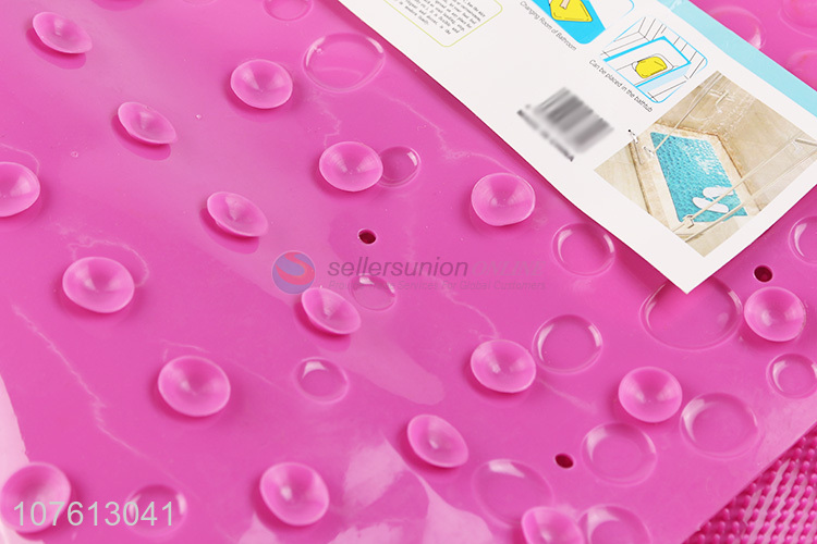Factory price solid color non-slip pvc bath mat anti-bacterial bath mat