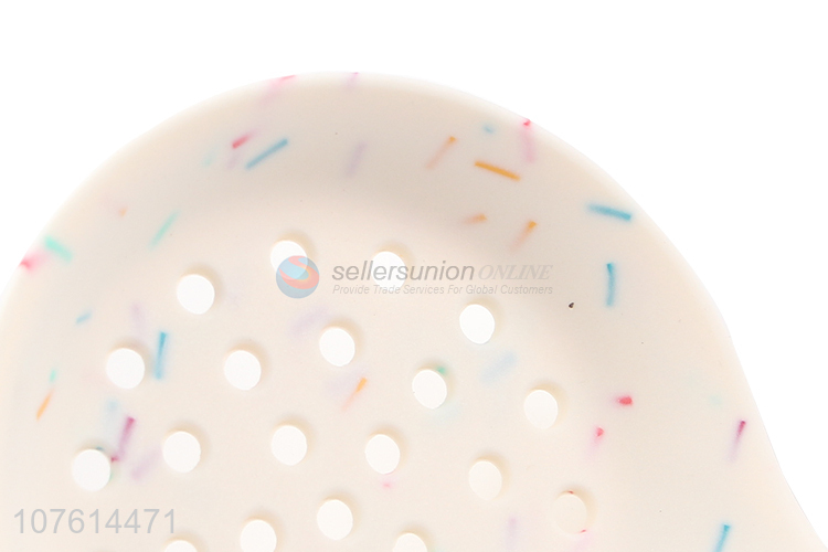 Factory price creative stainless steel handle silicone skimmer mesh strainer
