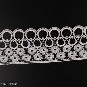 Top quality hot product white lace trim ribbon for clothing