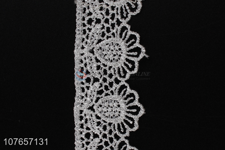 New arrival soft floral pattern decorative lace trim ribbon
