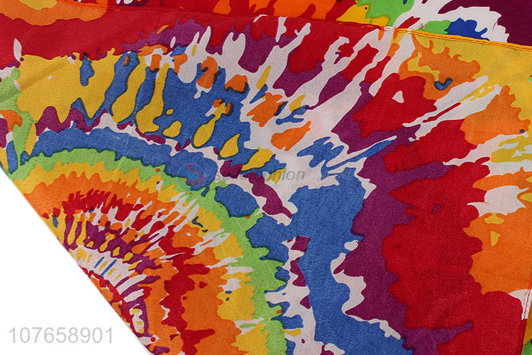 Hot sale tie-dye printing graffiti style square mask face towel