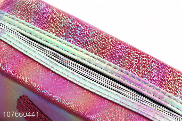 Hot sale phosphor laser style storage bag portable cosmetic bag