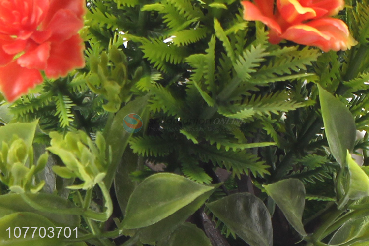 Wholesale fake flower potted ornaments pomegranate flower interior decoration