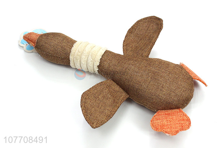Wholesale factory price duck shape pets chew toys