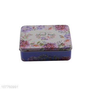 High quality tinplate storage <em>box</em>  rectangular printing <em>candy</em> <em>box</em>