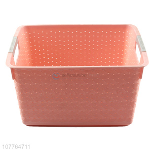 Wholesale fashionable rectangular plastic storage basket for kitchen