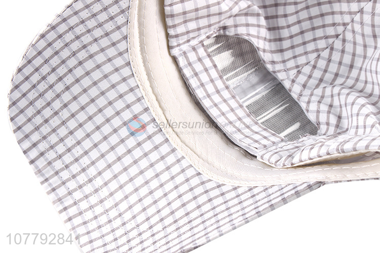 Factory Wholesale Fashion Plaid Baseball Cap Sunhat