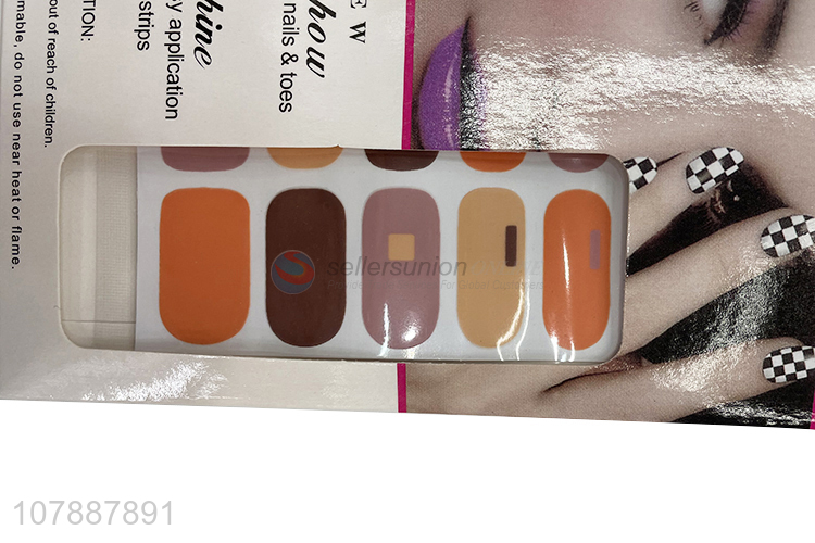 Wholesale cheap colorful minimalism nail polish strips nail stickers