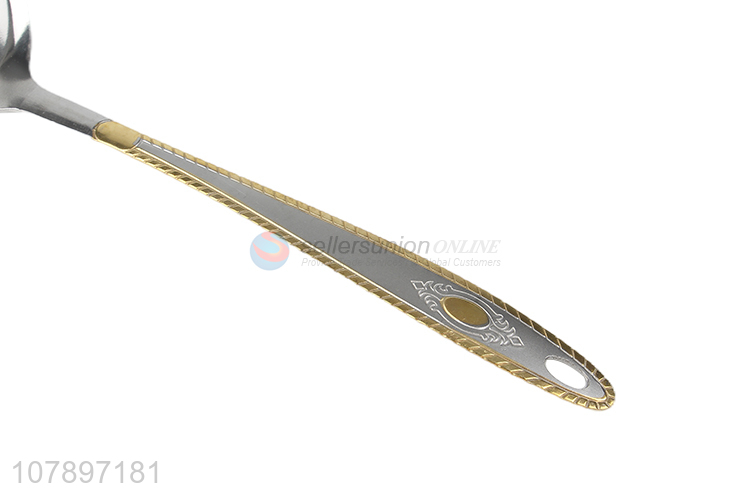 Low price silver carving long handle universal fried shovel