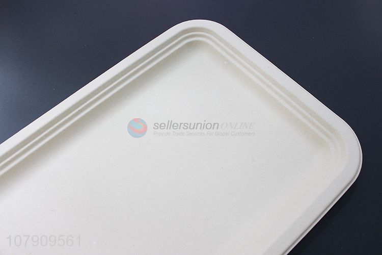 Yiwu Direct Sale White Disposable Square Dinner Plate for Restaurant