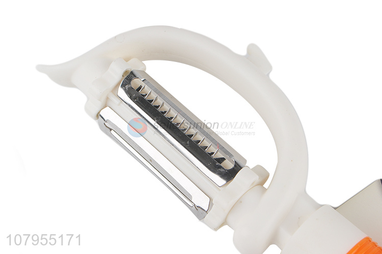 Wholesale durable kitchen accessories stainless steel three-function peeler