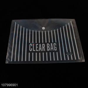 Hot Selling Plastic <em>File</em> <em>Bag</em> Documents Pouch With Button