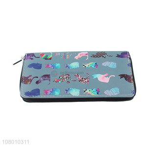 Hot Selling Cartoon Printing Zipper Long <em>Purse</em> For <em>Ladies</em>