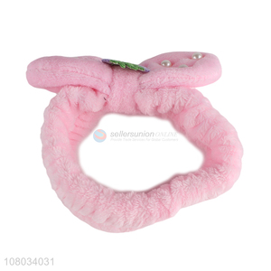 Hot selling elastic soft hairband microfiber facial makeup headbands