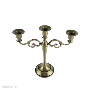 Wholesale metal three-headed candle holder retro candlestick ornaments