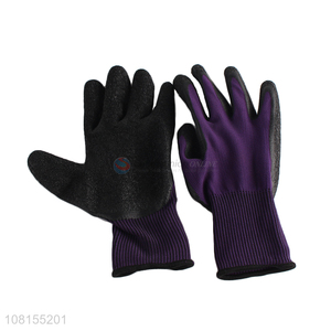 New product 13 stitches polyester <em>latex</em> crinkle working <em>gloves</em>