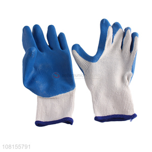 China supplier 10 stitches <em>latex</em> work <em>gloves</em> for construction