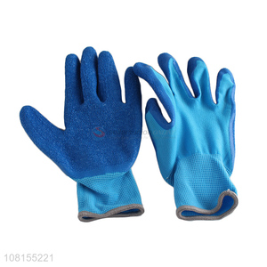 Wholesale 13 stitches polyester <em>latex</em> crinkle working <em>gloves</em>