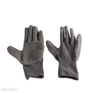 Hot sale 13 stitches polyester <em>latex</em> crinkle work <em>gloves</em>
