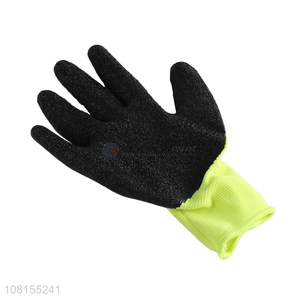 Low price 13 stitches polyester <em>latex</em> crinkle working <em>gloves</em>